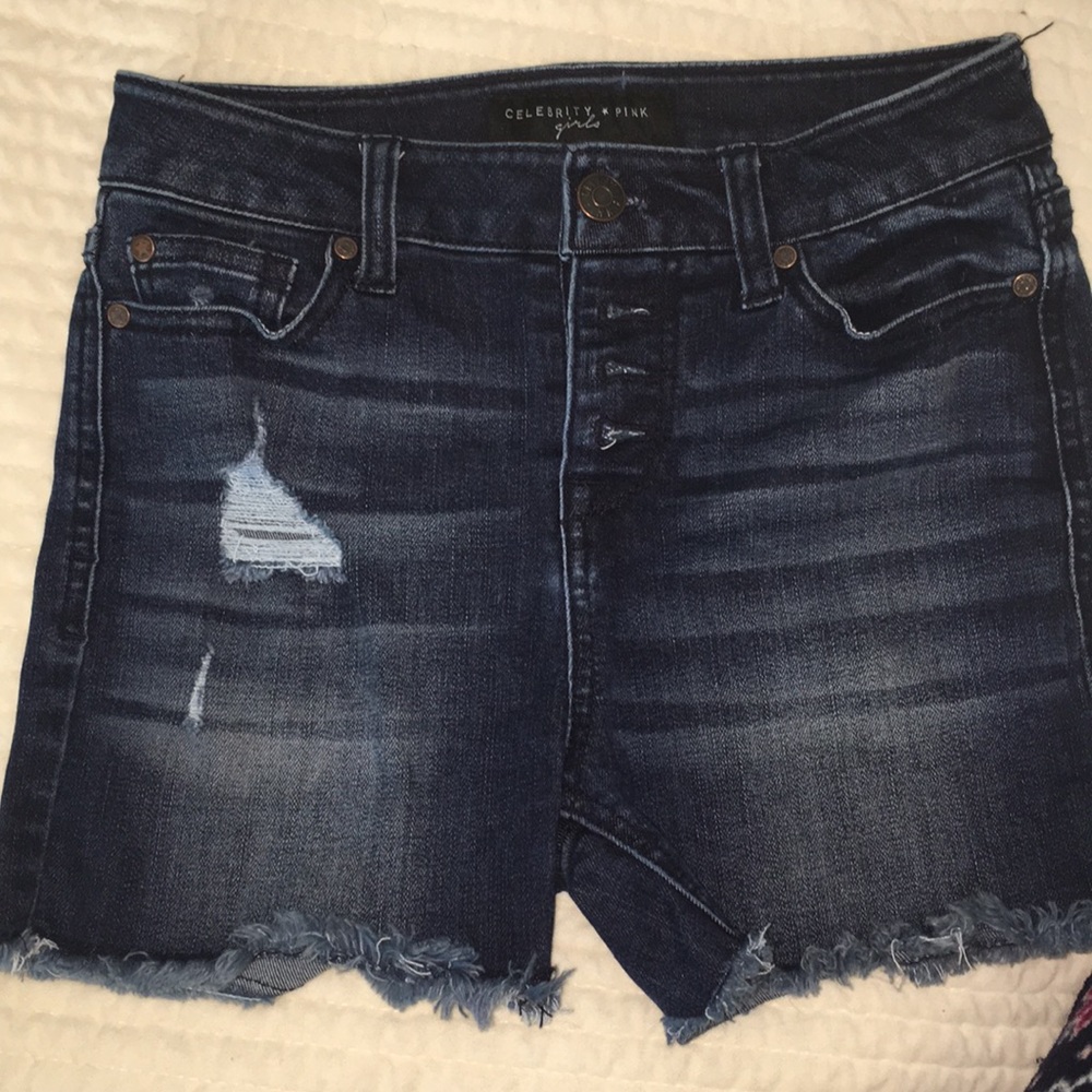 Girls celebrity pink shorts